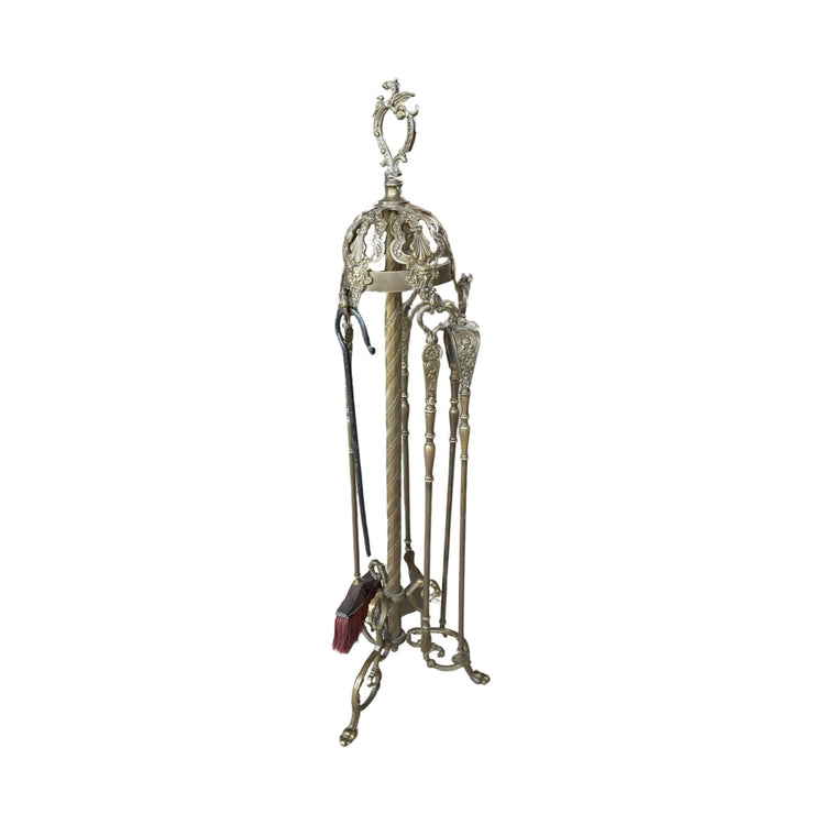 Antique French Bronze Fireplace Toolset (FA-UCAE)
