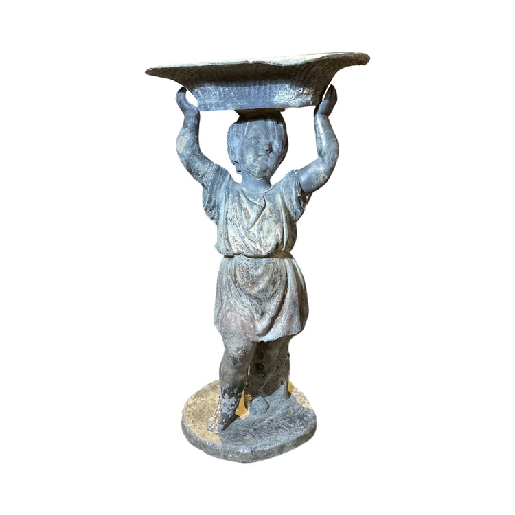 French Pewter Cherub Birdbath (GE-EVLT)