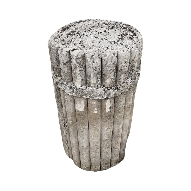Pair of Fluted Stone Columns (GE-N43QE)
