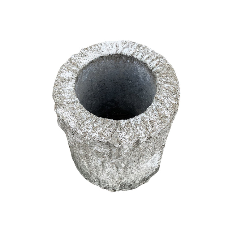 Pair of French Faux Bois Composite Planters (V-ZECJ)