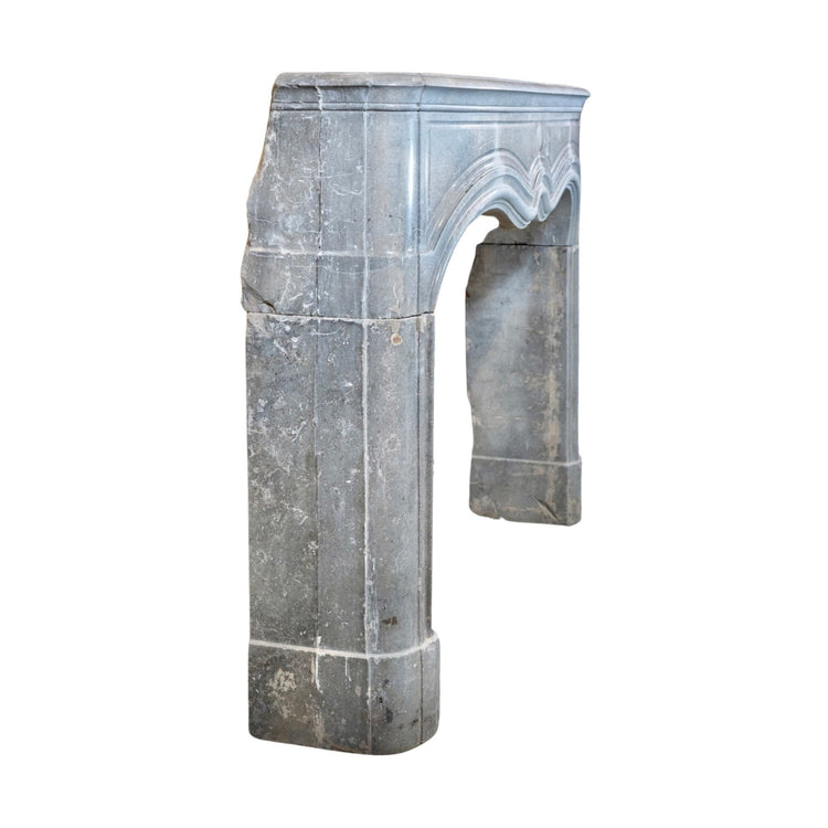 Antique Belgian Polished Bluestone Mantel (M-G3E5)