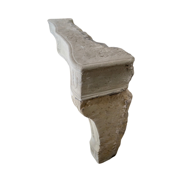 Antique French Limestone Mantel (M-WDVM)
