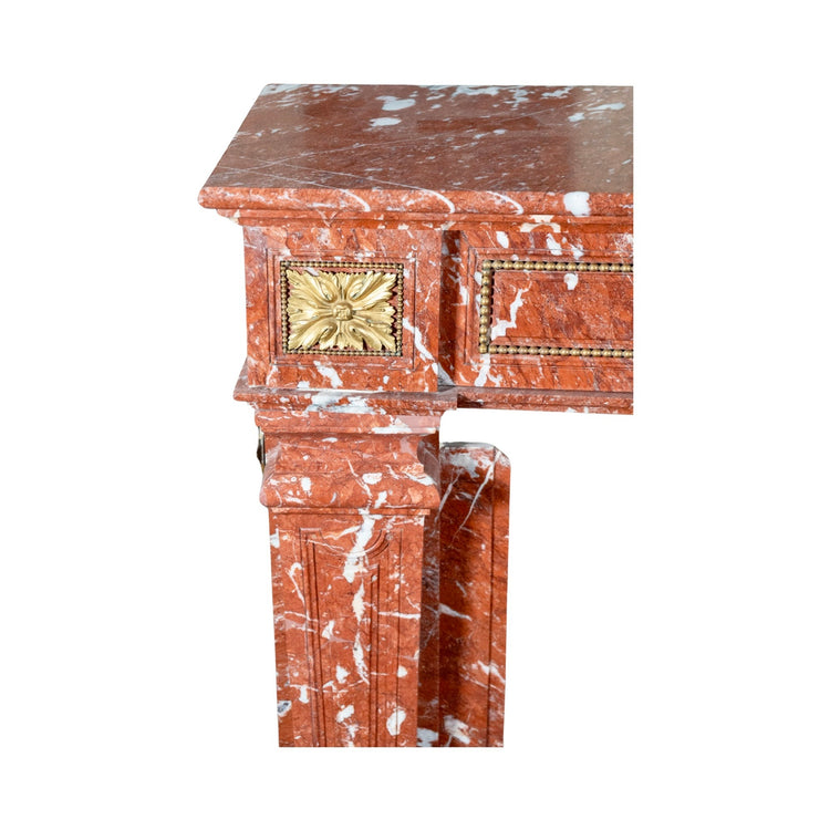 Antique French Languedoc Red Marble Mantel (MCH1007)