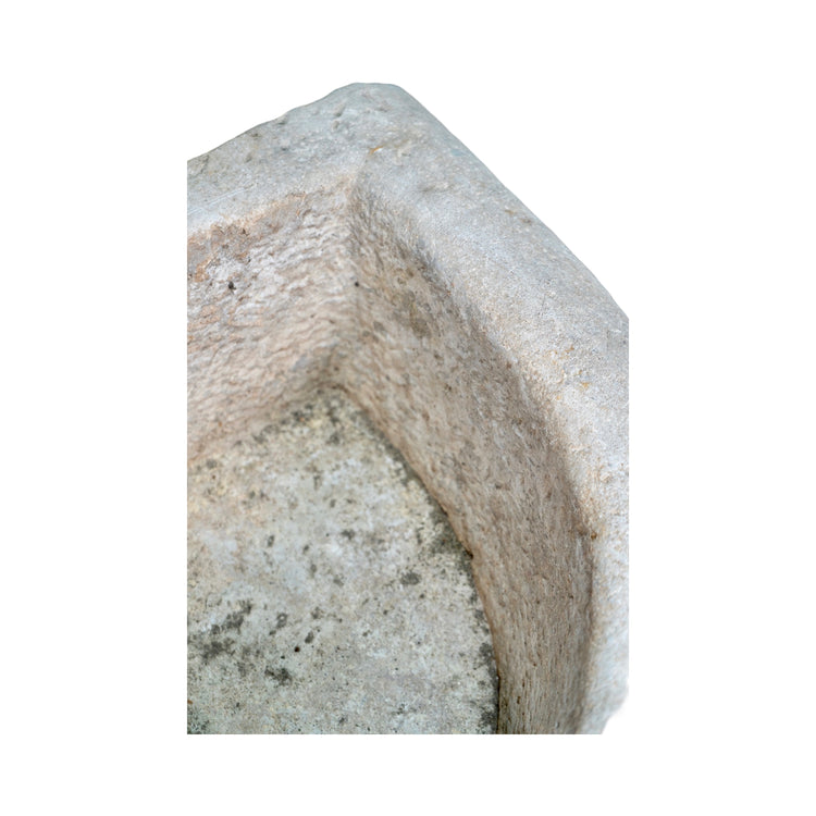 Antique French Burgundy Limestone Wall Sink (S-ZMYW)