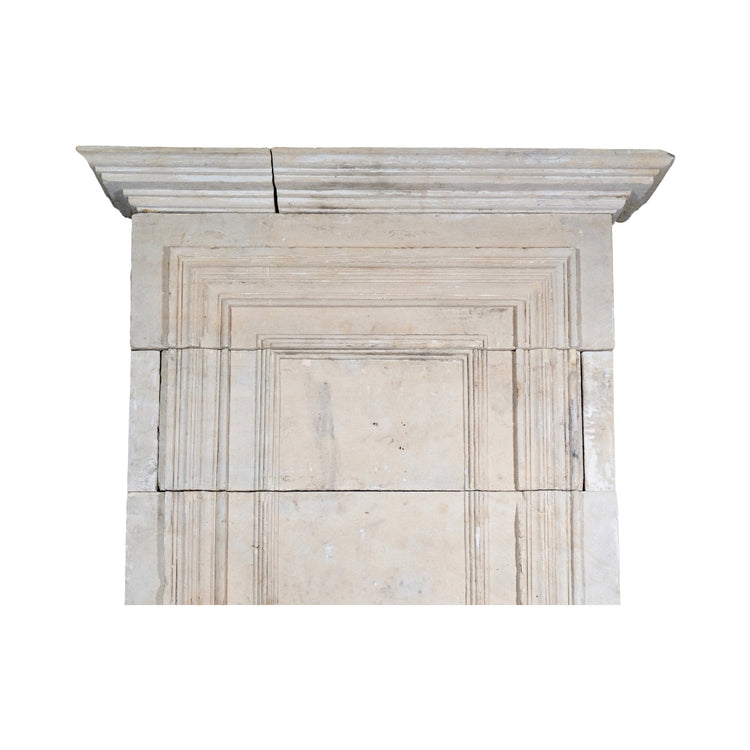 Antique French Limestone Fireplace (M-P79G)