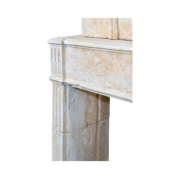 Antique French Limestone Fireplace (ALCH009)