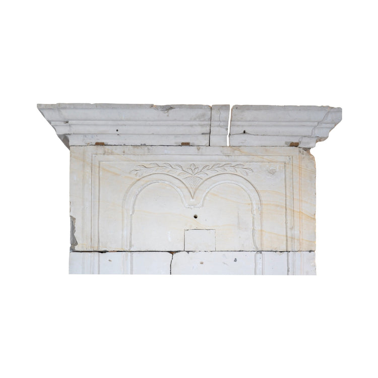 Antique French Limestone Fireplace (ALCH621)