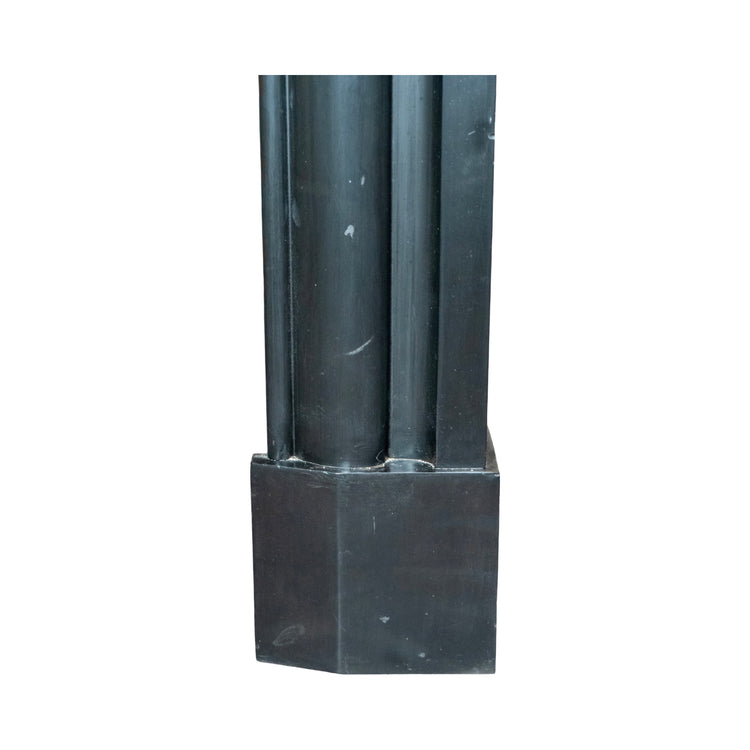 Antique Belgian Black Noir De Mazy Marble Mantel (M-MLRF)