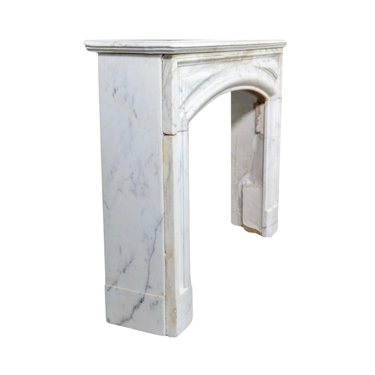 French White Carrara Marble Mantel