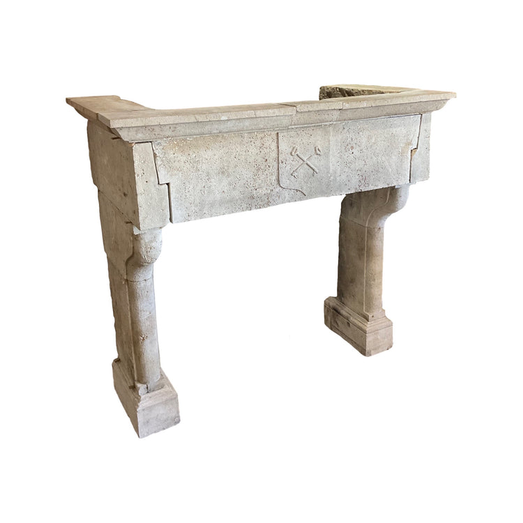 French Limestone Mantel
