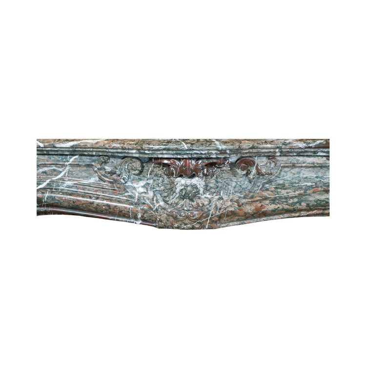 Antique French Grand Mix Campan Marble Mantel (MCH1026)