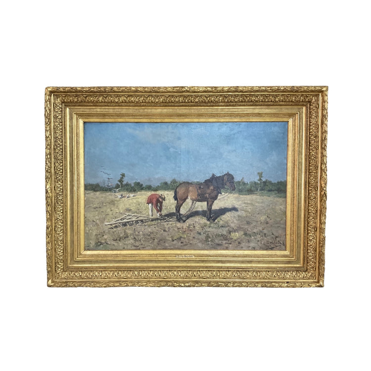 French Gold Leaf Framed Painting (HD-SKXP)