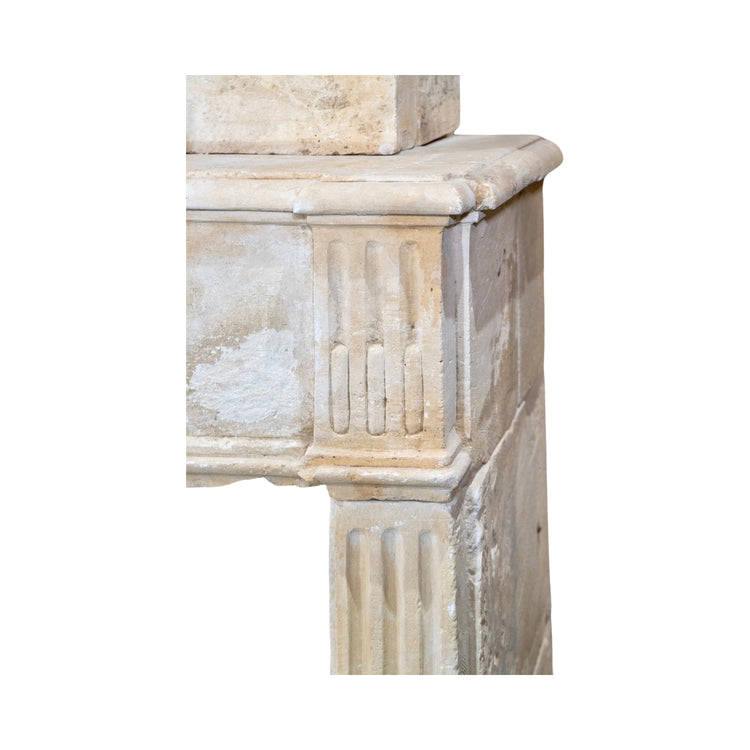 Antique French Limestone Fireplace (ALCH009)