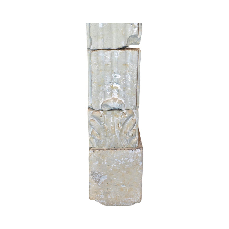 Antique French Limestone Fireplace (ALCH-561)