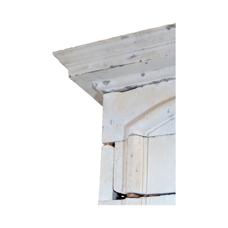 Antique French Limestone Fireplace (ALCH619)
