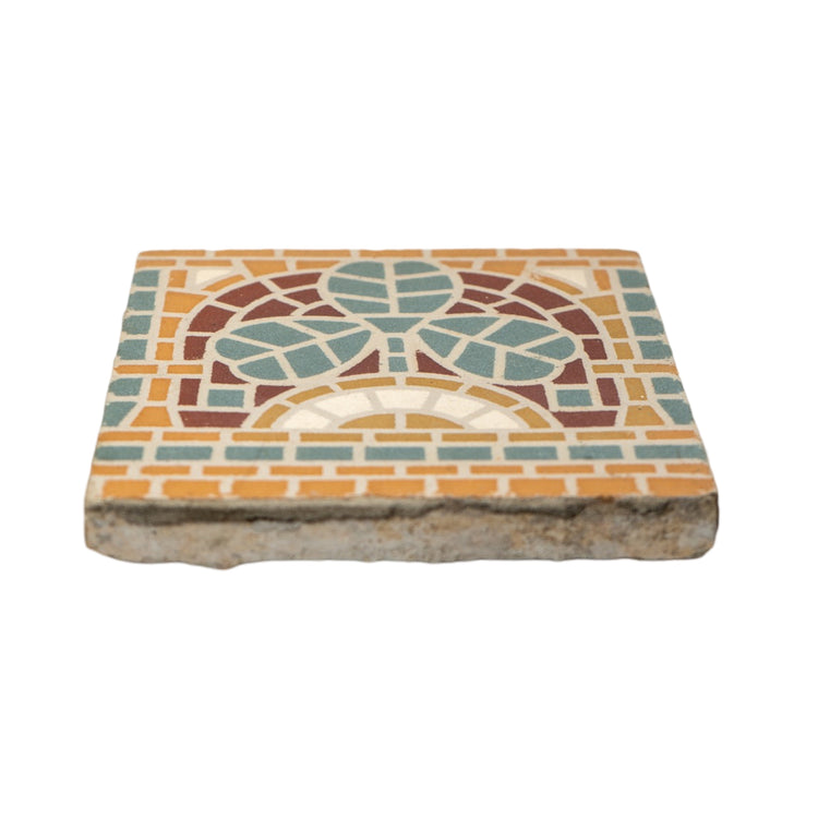 Reclaimed French Encaustic Concrete Tile (ET-CYKG)