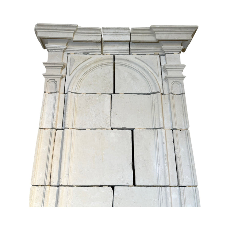 French Limestone Fireplace Mantel