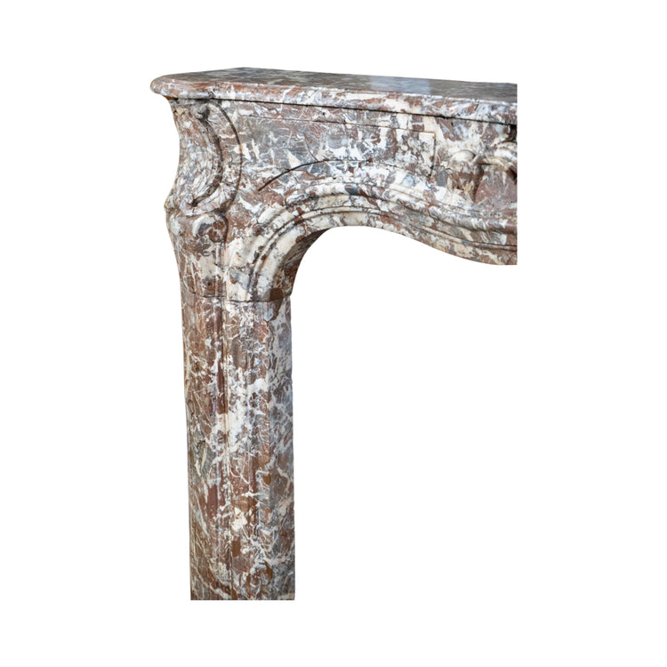 Antique French Ardennes Grey Marble Mantel (MCH1000)
