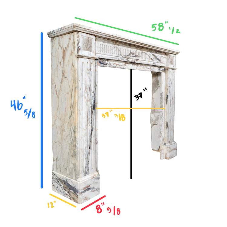Italian Arabescato Corchia Marble Mantel (M-HNPW)