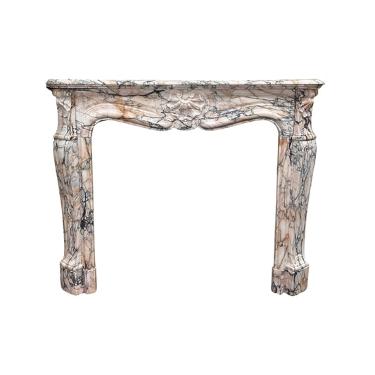 French Louis XVI White Marble Mantel