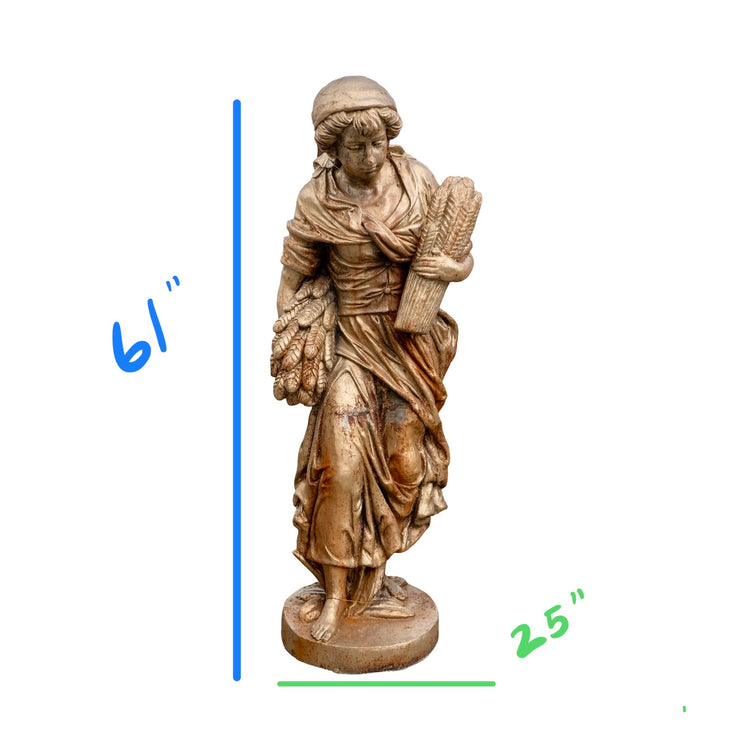 Antique French Iron "Spring" Four Seasons Statue (ST-2012)