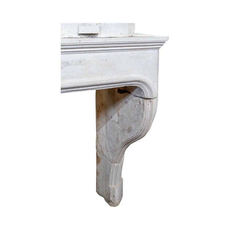 Antique French Limestone Fireplace (ALCH533)