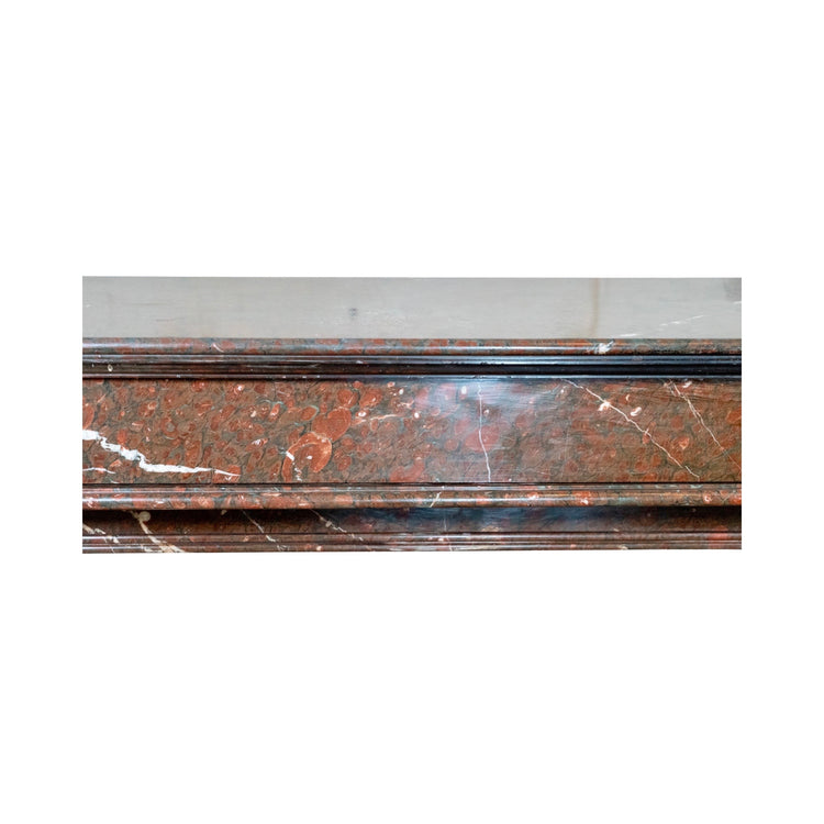 Antique French Red Griottee Marble Mantel (M30115)
