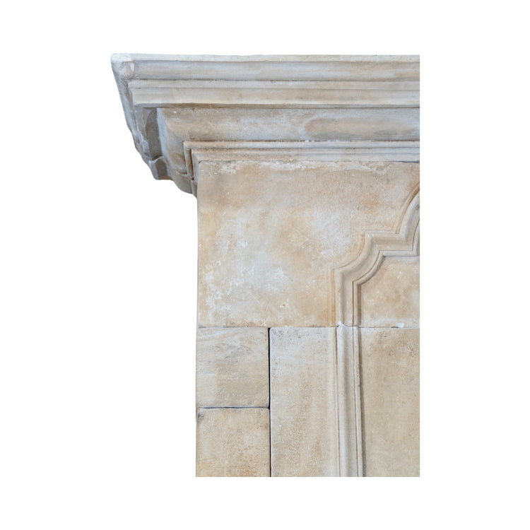 Antique French Limestone Fireplace (ALCH009)