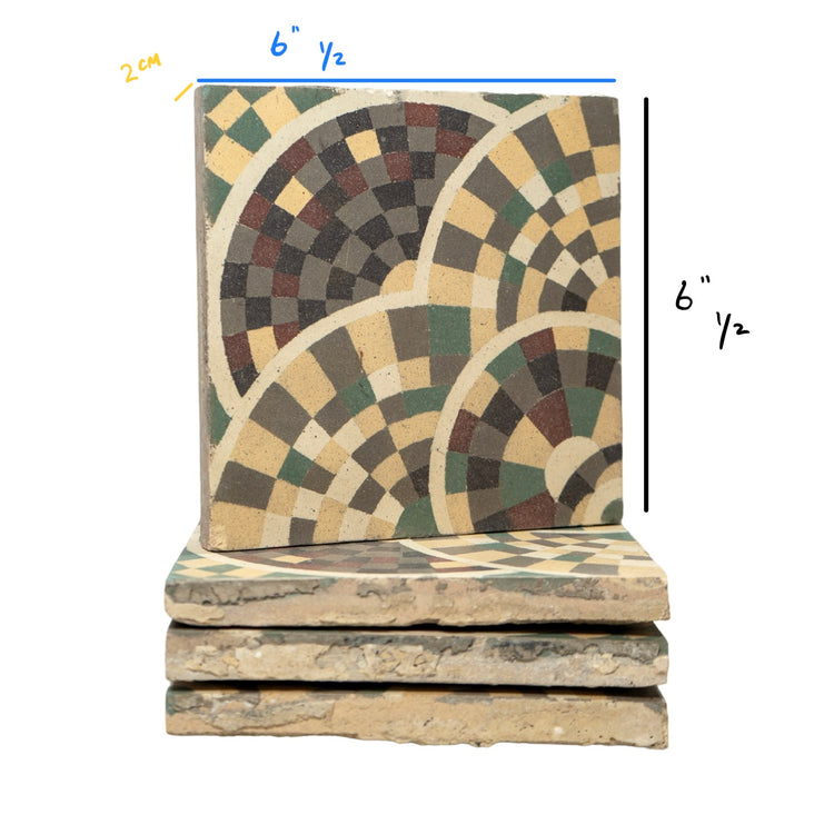 Reclaimed French Encaustic Concrete Tile (ET-LBNW)
