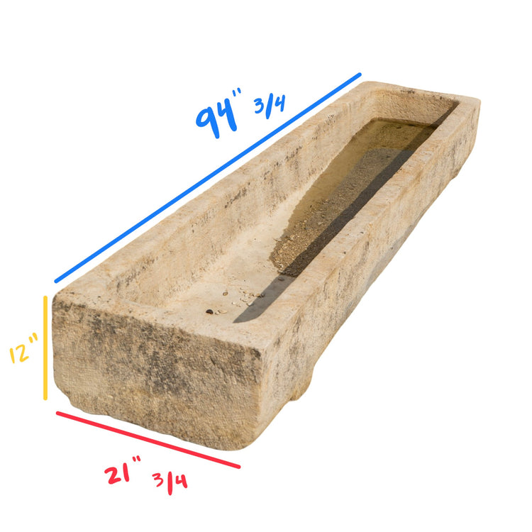 Antique French Limestone Trough (T-TRVC)