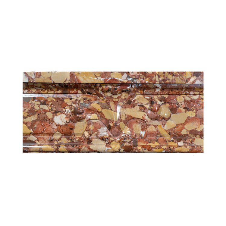 Antique French Alep Breccia Marble Mantel (M30136)