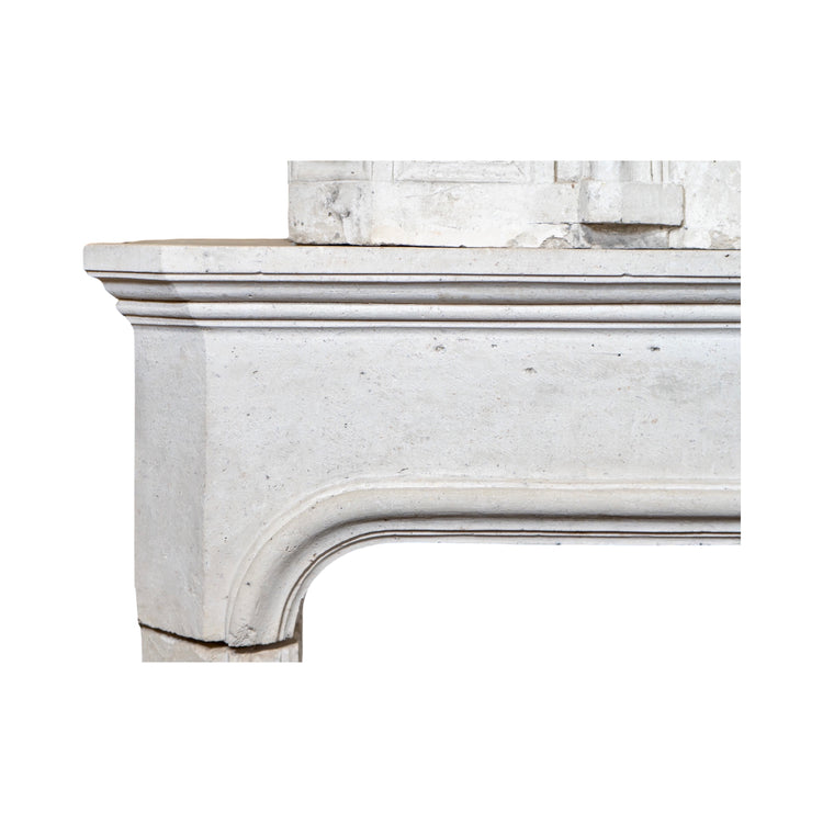 Antique French Limestone Fireplace (ALCH533)