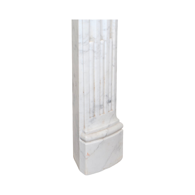 Antique French Carrara Marble Mantel (M-DZSN)