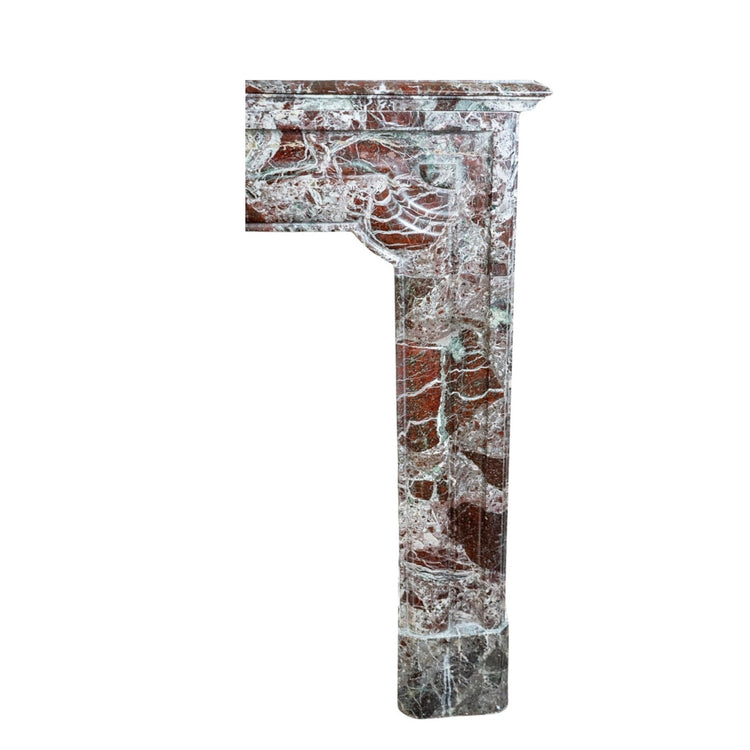 Antique French Red Levanto Marble Mantel (MCH1109)