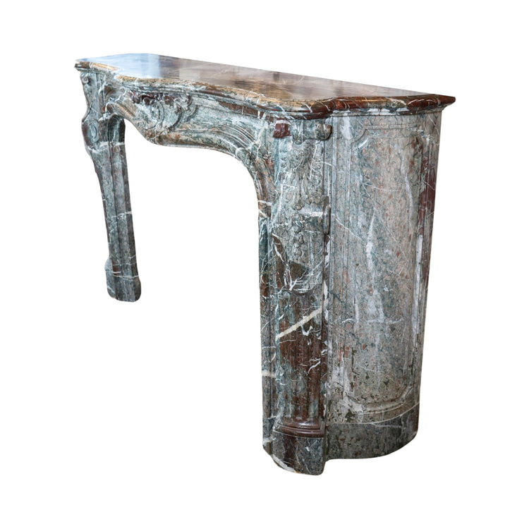 Antique French Grand Mix Campan Marble Mantel (MCH1026)