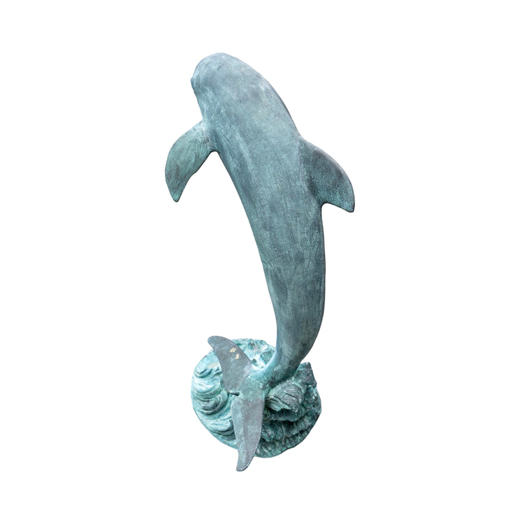Pair of French Bronze Dolphin Sculpture Fountain (F-CRFA)