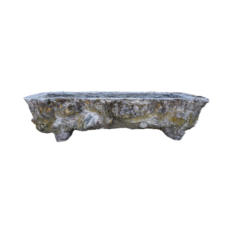 French Faux Bois Limestone Trough