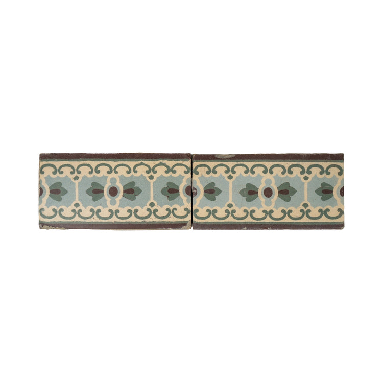 Reclaimed French Encaustic Concrete Border Tile (ET-HGMQ)