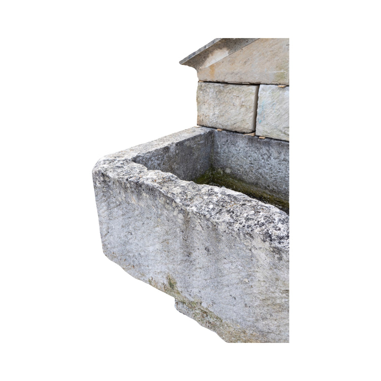 French Limestone Wall Fountain Trough