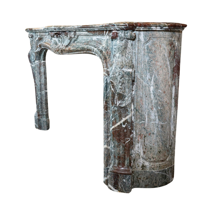 Antique French Grand Mix Campan Marble Mantel (MCH1026)