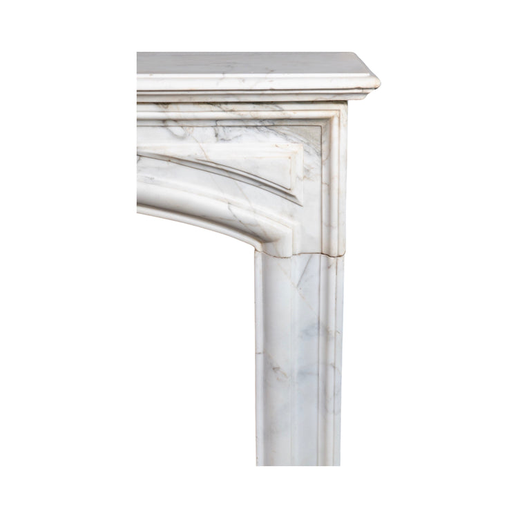 French White Carrara Marble Mantel