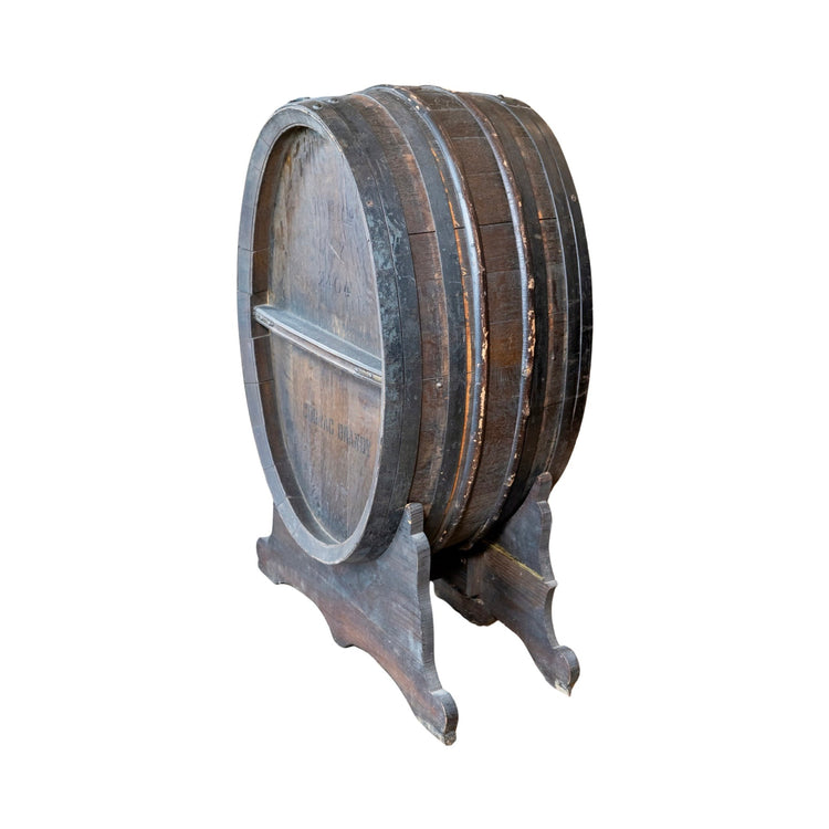 French Wooden Cognac Brandy Barrel