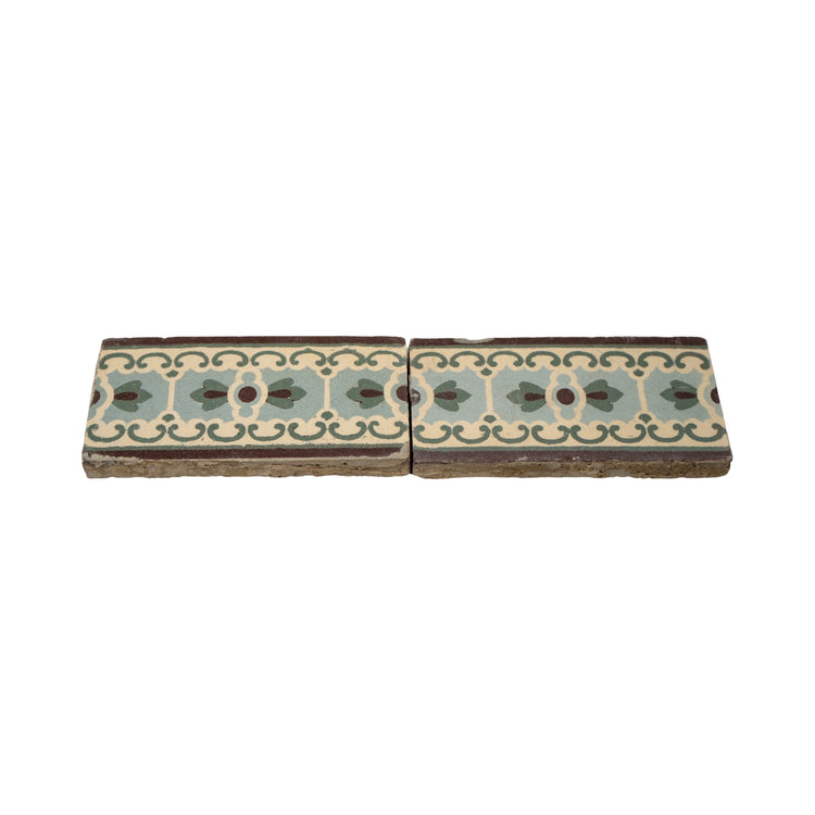 Reclaimed French Encaustic Concrete Border Tile (ET-HGMQ)