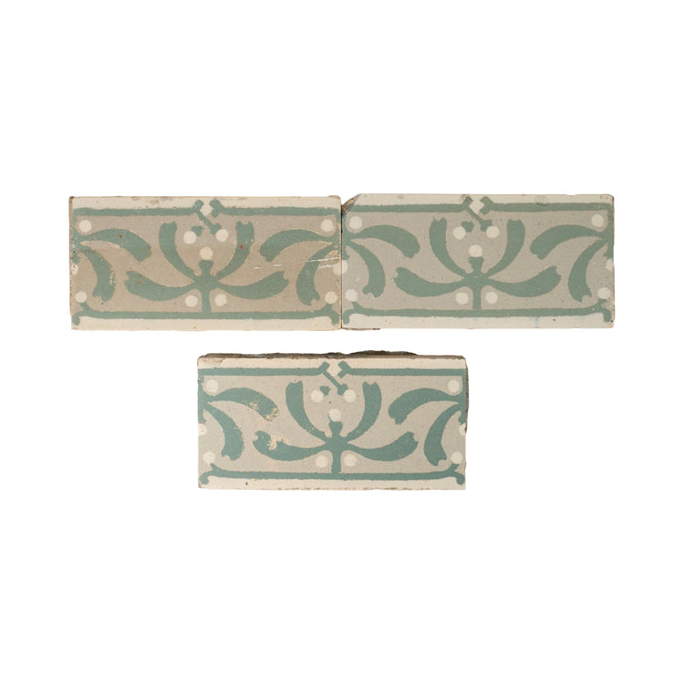 Reclaimed French Encaustic Concrete Border Tile (ET-JELV)