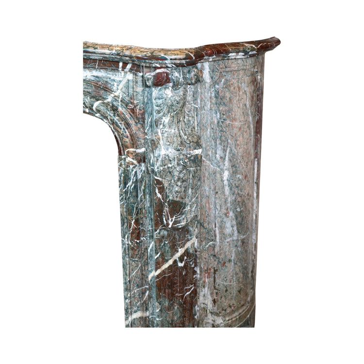Antique French Grand Mix Campan Marble Mantel (MCH1026)