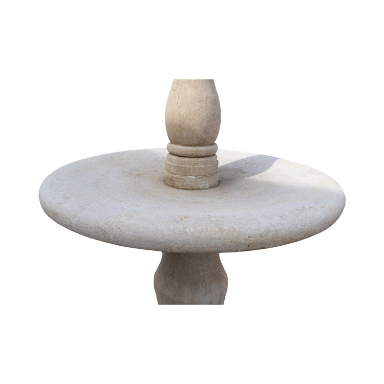 French Limestone Central Fountain