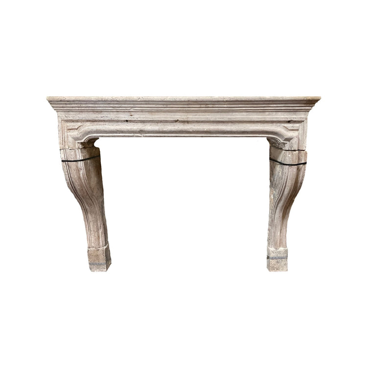 French Limestone Mantel