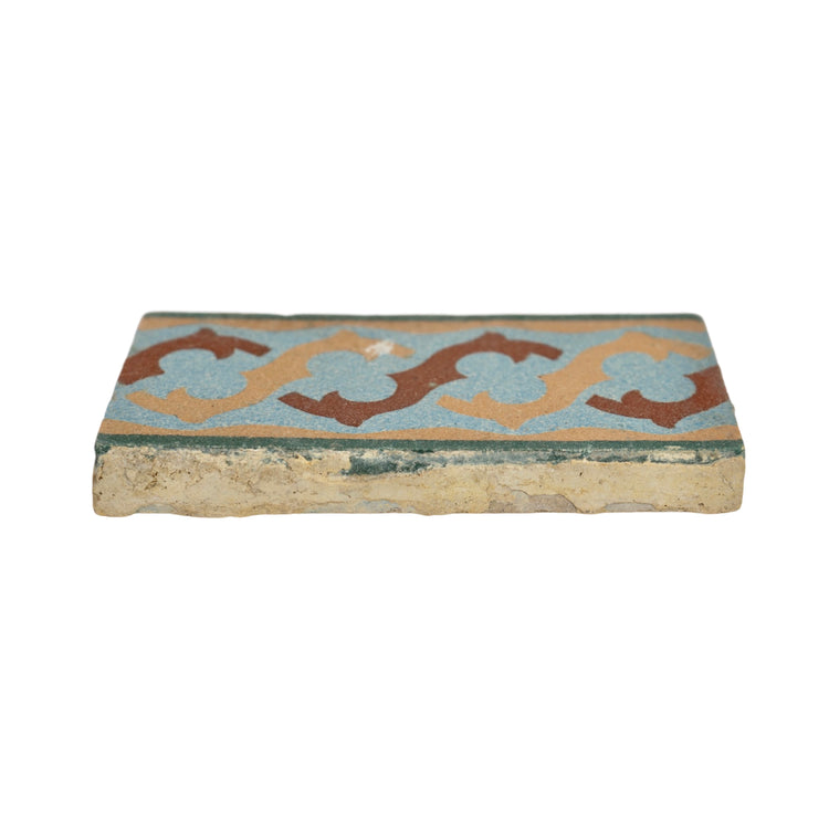 Reclaimed French Encaustic Concrete Border Tile (ET-YWZQ)