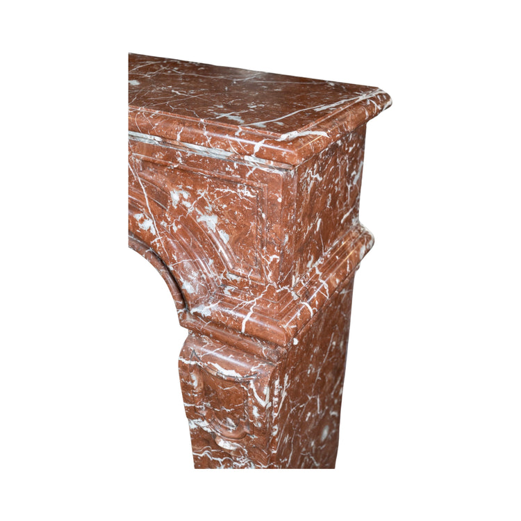 Antique French Red Griotte Marble Mantel (MCH1097)