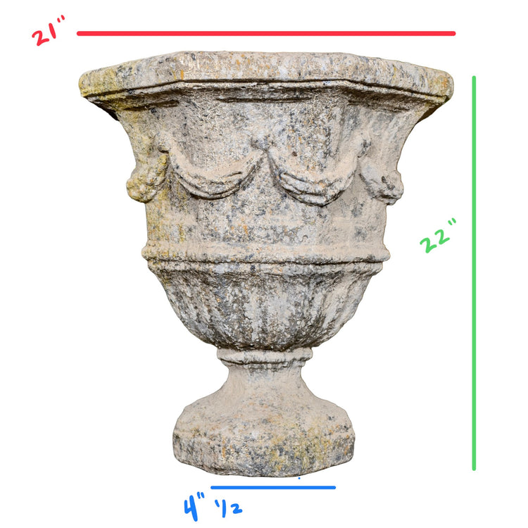 Contemporary French Reconstituted Stone Vase (V-V1089)